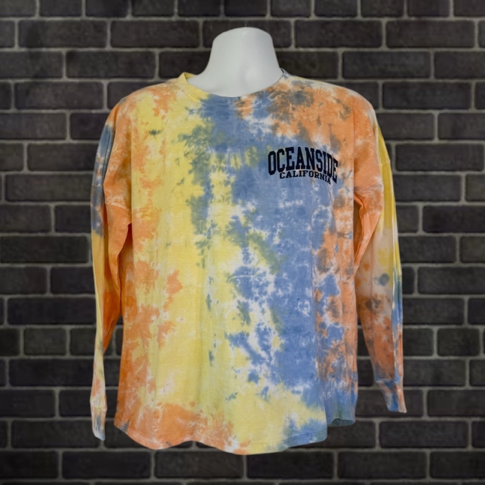 Southern Spirit Tie-Dye Long Sleeve “Oceanside California” Tee | Size M | NWT